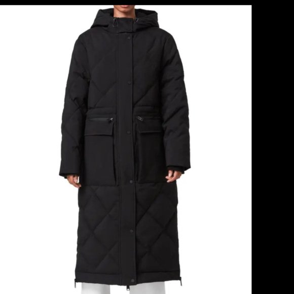Allsaints Lucie Hooded Down Puffer Coat 